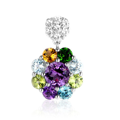Amethyst Silver Pendant