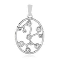 White Topaz Silver Pendant