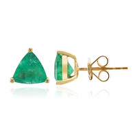 18K Colombian Emerald Gold Earrings (CIRARI)