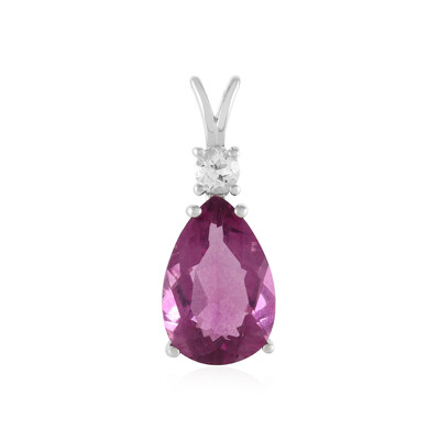 Pink Flouorite Silver Pendant