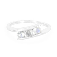 Rainbow Moonstone Silver Ring