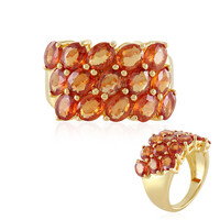 Sunset Sapphire Silver Ring