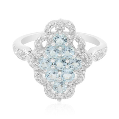 Sky Blue Topaz Silver Ring
