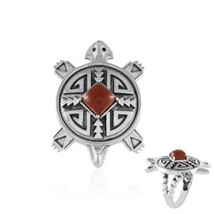 Red Jasper Silver Ring (Desert Chic)