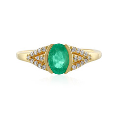 Colombian Emerald Silver Ring