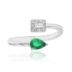 10K AAA Zambian Emerald Gold Ring