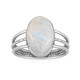 White Labradorite Silver Ring