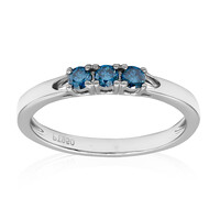 SI2 Blue Diamond Platinum Ring