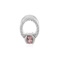 Pink Tourmaline Silver Pendant