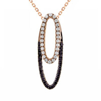 10K Black Diamond Gold Necklace