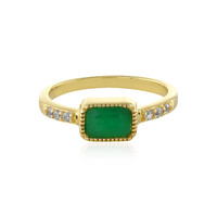 Zambian Emerald Silver Ring