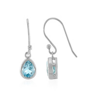 Sky Blue Topaz Silver Earrings