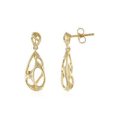 I2 (J) Diamond Silver Earrings