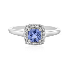 Unheated Tanzanite Silver Ring