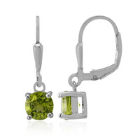 Burmese Peridot Silver Earrings
