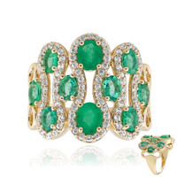 9K Zambian Emerald Gold Ring