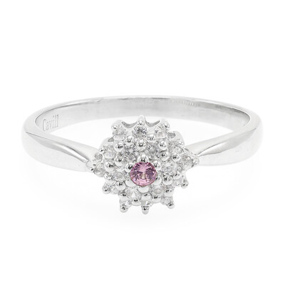 Padparadscha Sapphire Silver Ring