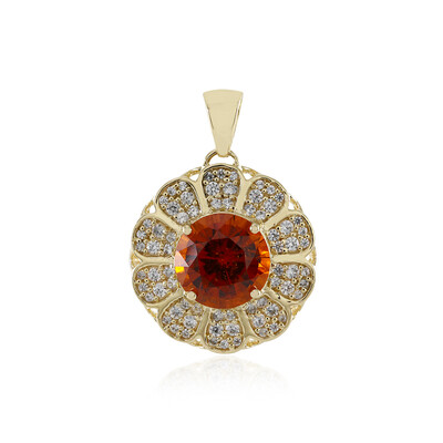 9K Hessonite Garnet Gold Pendant
