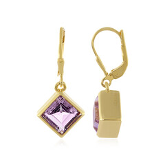 Rose de France Amethyst Silver Earrings