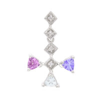 Unheated Tanzanite Silver Pendant