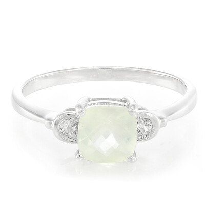 Prehnite Silver Ring