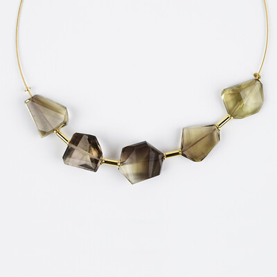 Lemon Quartz Silver Necklace