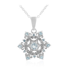 Sky Blue Topaz Silver Necklace