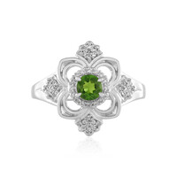 Russian Diopside Silver Ring