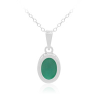 Emerald Silver Necklace
