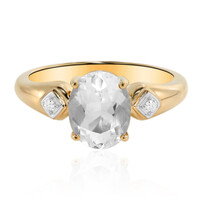 9K Mexican Hyalite Opal Gold Ring