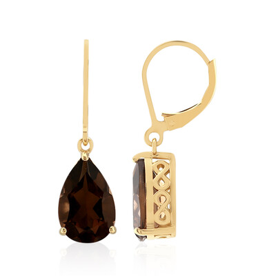 Smoky Quartz Silver Earrings
