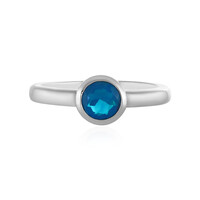 Blue Ethiopian Opal Silver Ring