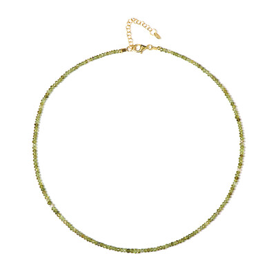 Green Tourmaline Silver Necklace