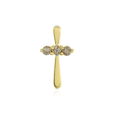 I3 Champagne Diamond Silver Pendant