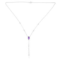 Zambian Amethyst Silver Necklace (de Melo)
