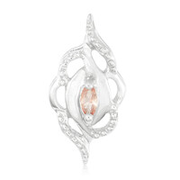 Padparadscha Sapphire Silver Pendant