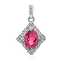 Pink Topaz Silver Pendant