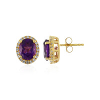 Moroccan Amethyst Silver Earrings