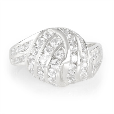 White Sapphire Silver Ring