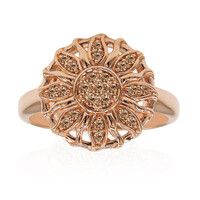 9K SI1 Argyle Rose De France Diamond Gold Ring