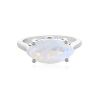 Rainbow Moonstone Silver Ring