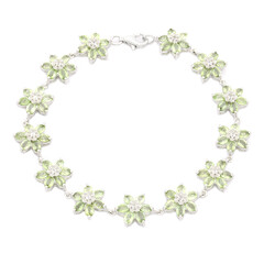 Paraiba Tourmaline Silver Bracelet