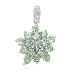 Fluoro Mint Apatite Silver Pendant