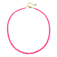 Pink Opal Silver Necklace