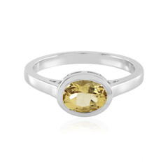 Yellow Beryl Silver Ring