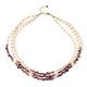 White Freshwater Pearl Silver Necklace (Riya)