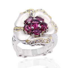 Rhodolite Silver Ring (Dallas Prince Designs)