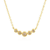 I3 Champagne Diamond Silver Necklace