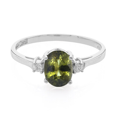 Cuprian Tourmaline Silver Ring