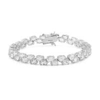 White Topaz Silver Bracelet